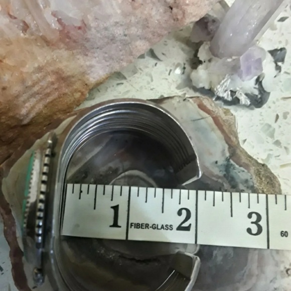 🚫SOLD🚫Vtg Sterling Navajo Turquoise Cuff - Picture 5 of 8